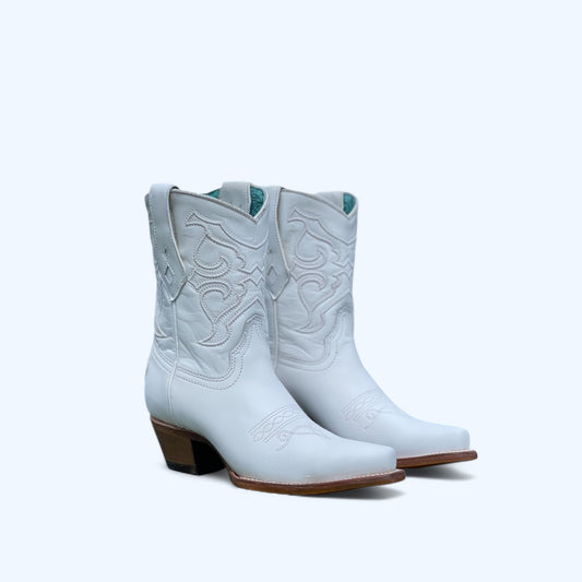 Corral Women's White Embroidery Ankle Boot Z5071