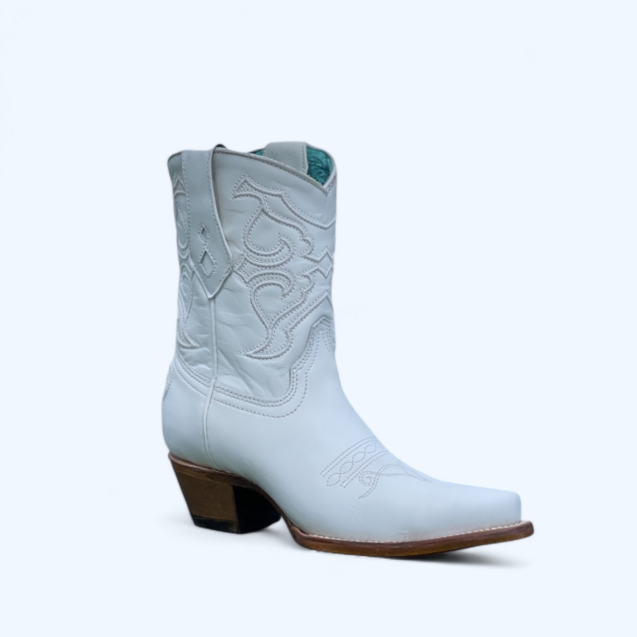 Corral Women's White Embroidery Ankle Boot Z5071