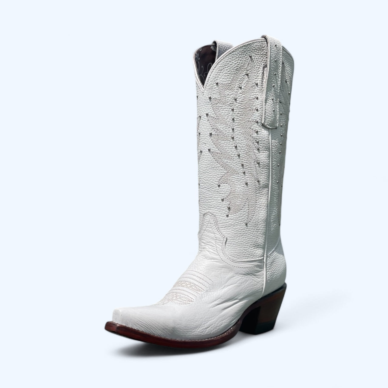 Rockem Womens Venado Blanco Snip Toe Boot