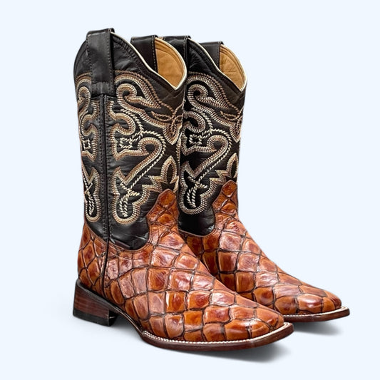 TBC BOOTMAKERS Shedron Leather Fish Print 0008