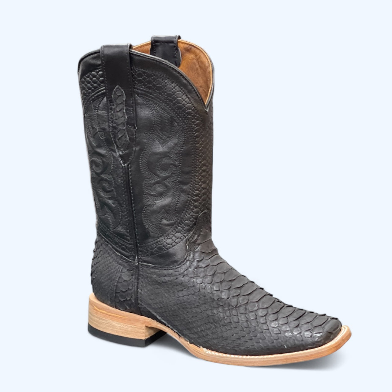 TBC Bootmakers Mens Black Matte Python