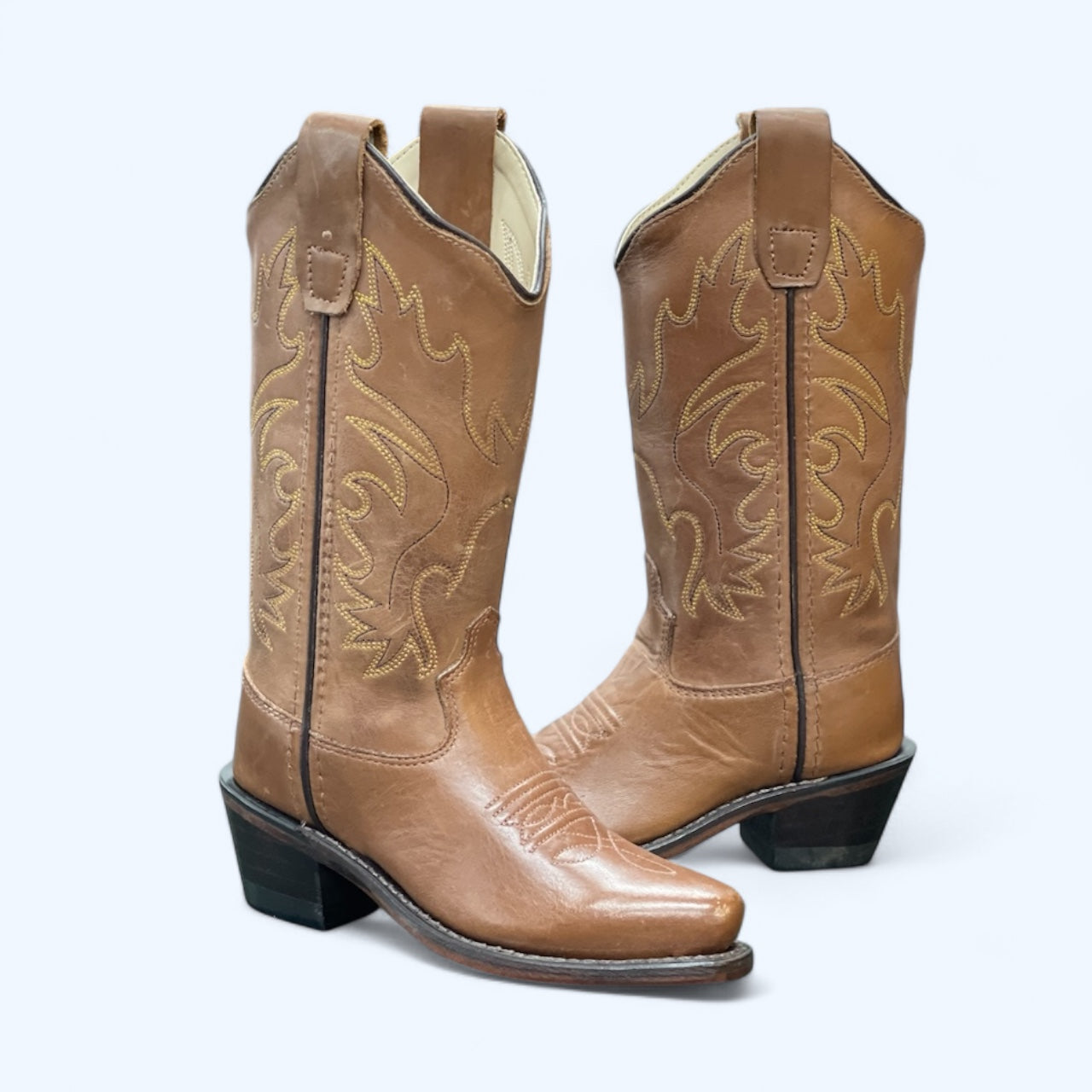 Old West Girl’s All Light Brown Snip Boot CF8229