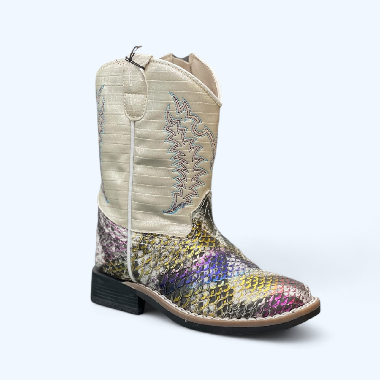 Old West Toddlers Rainbow Python Print Boot VB1077