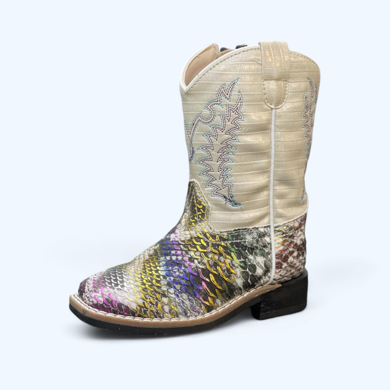 Old West Toddlers Rainbow Python Print Boot VB1077