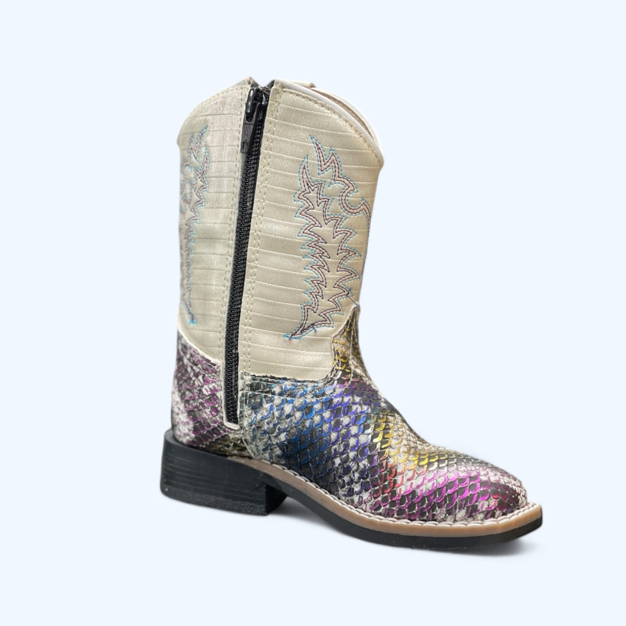 Old West Toddlers Rainbow Python Print Boot VB1077