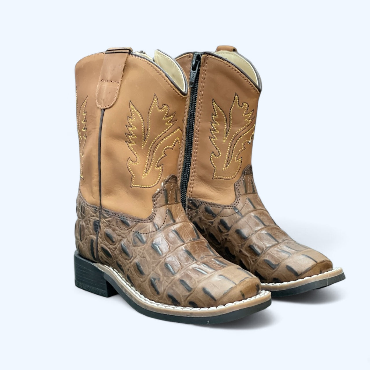 OLD WEST TODDLERS BROWN CROC PRINT BSI1830