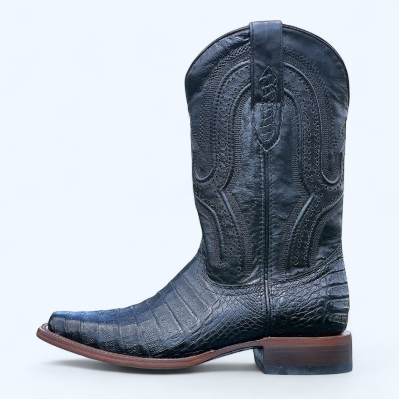 TBC Bootmakers The Rodeo Black Caiman Belly