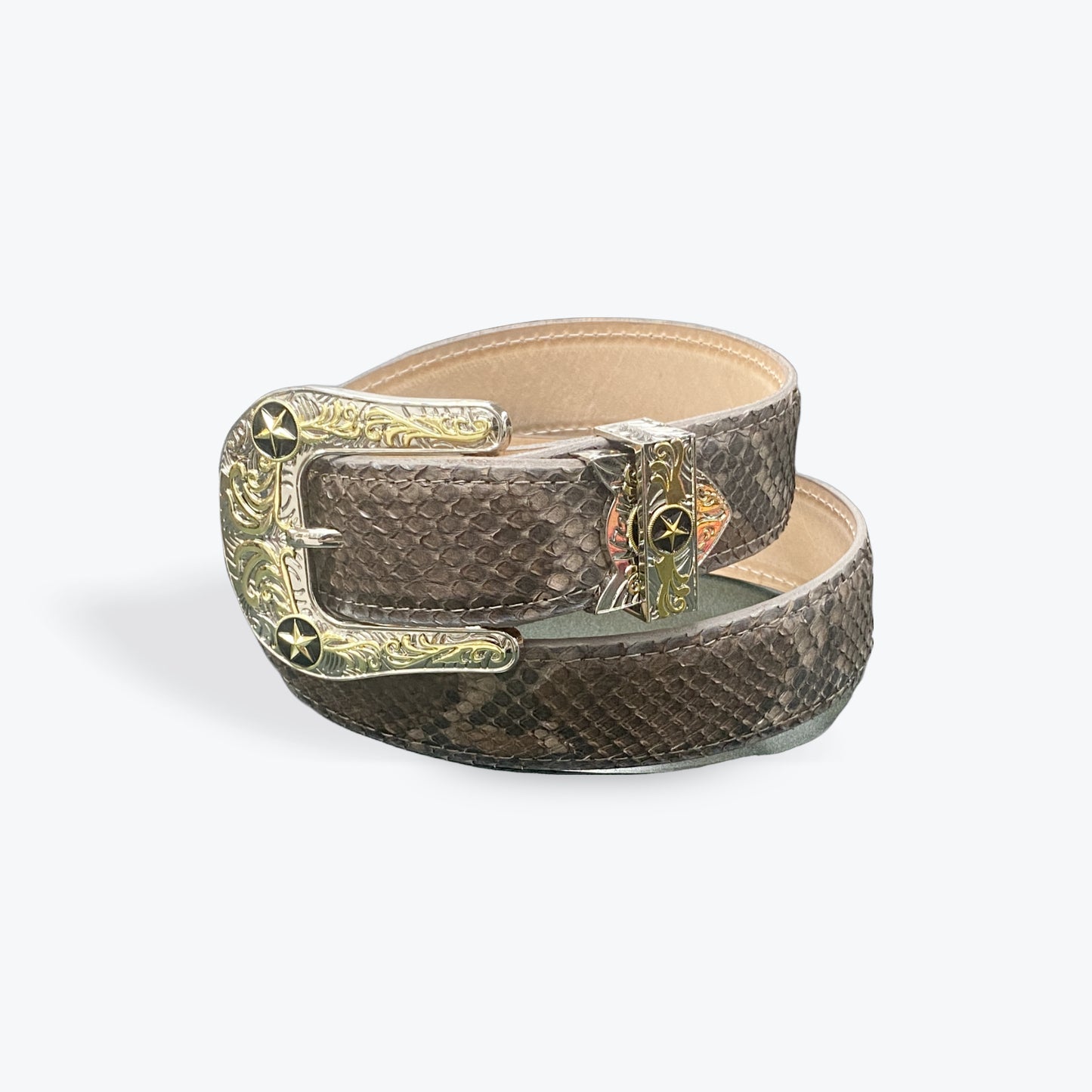 TBC Mens Ranchers Tradition Python Mink Belt