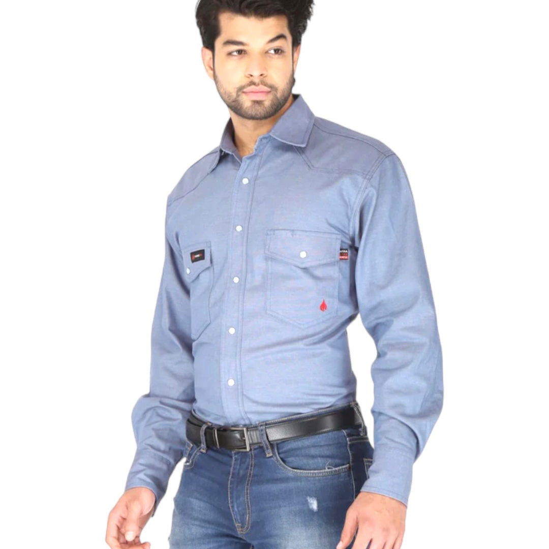 Forge Men’s FR Snap Shirt MFRCLS-0010 Chambray